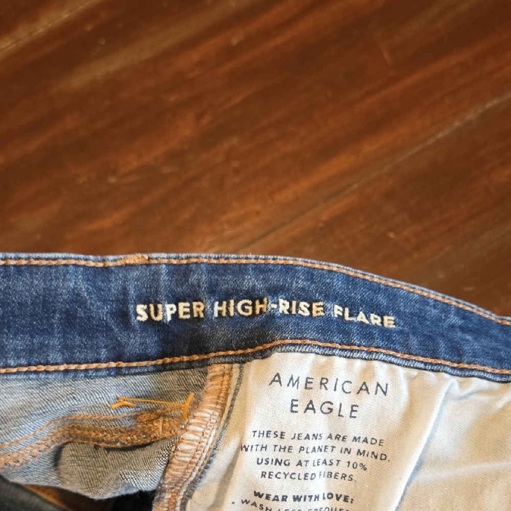 American Eagle Outfitters Medium Blue Flare Jeans #933 - Picture 5 of 9
